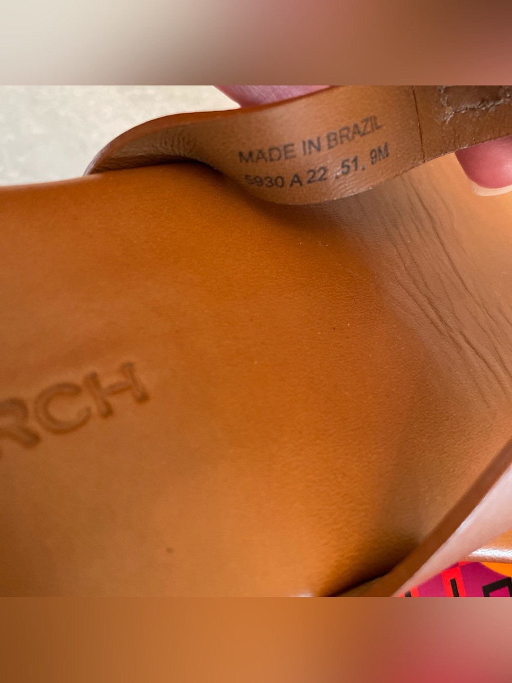 Tory Burch Miller Calf Leather Miele Style 90582 Tan Brown Size 9 - Picture 6 of 9